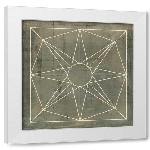Geometric Blueprint VII White Modern Wood Framed Art Print by Vision Studio