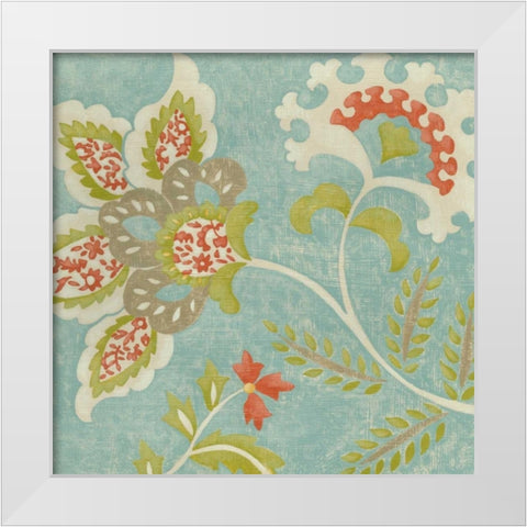 Provincial Chintz I White Modern Wood Framed Art Print by Zarris, Chariklia