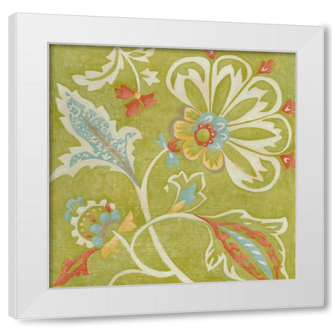 Provincial Chintz II White Modern Wood Framed Art Print by Zarris, Chariklia