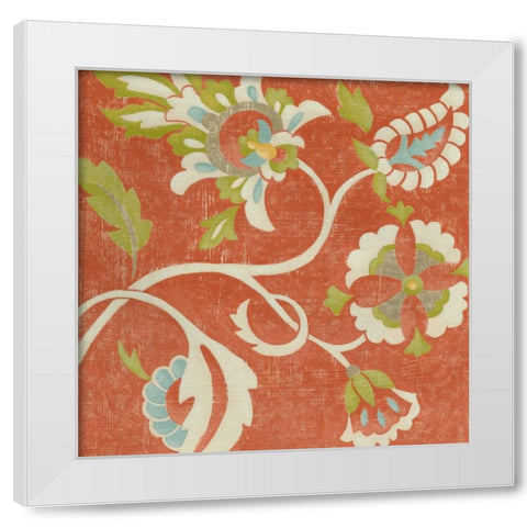 Provincial Chintz III White Modern Wood Framed Art Print by Zarris, Chariklia
