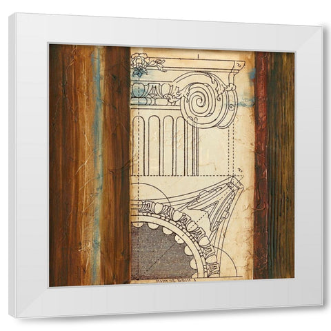 Architectural Archive II White Modern Wood Framed Art Print by Vision Studio