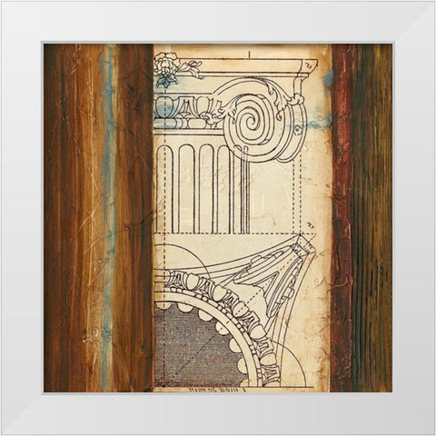 Architectural Archive II White Modern Wood Framed Art Print by Vision Studio