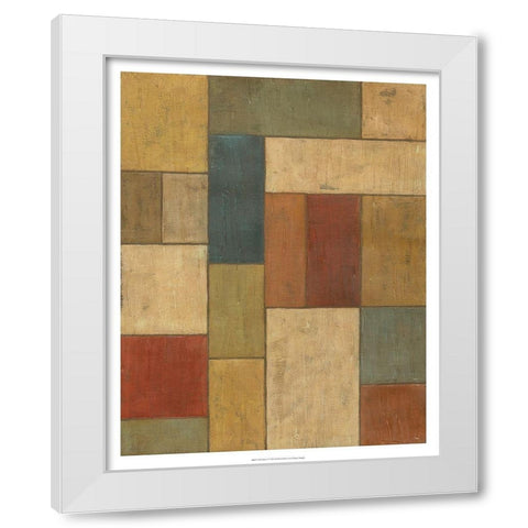 Tiled Abstract I White Modern Wood Framed Art Print by Meagher, Megan