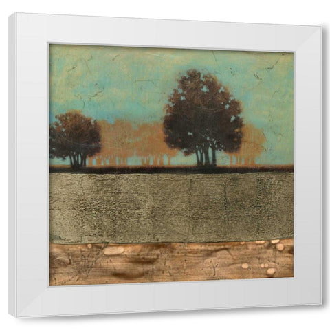 Embellished Mediterran. Twilight II White Modern Wood Framed Art Print by Vision Studio
