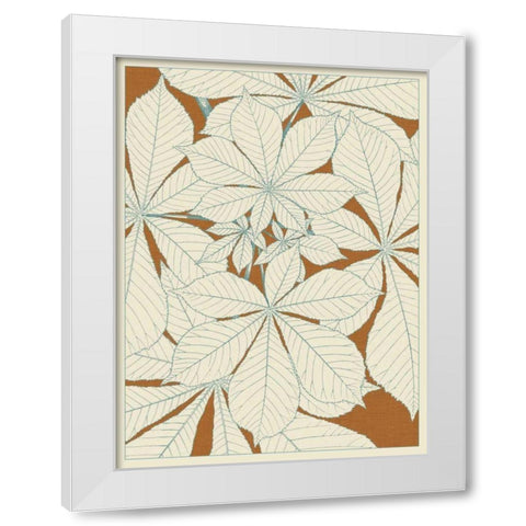 Leaves from Nature I White Modern Wood Framed Art Print by Vision Studio