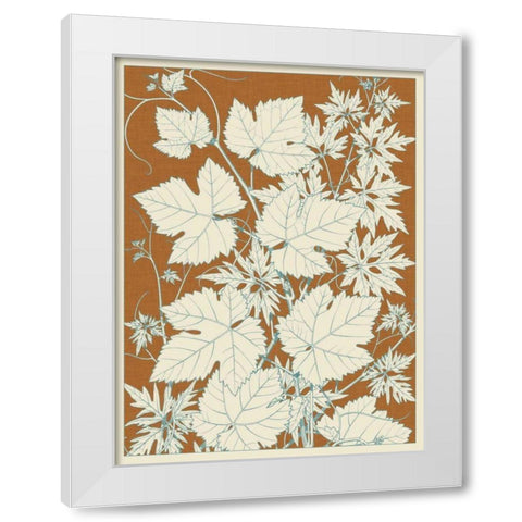 Leaves from Nature III White Modern Wood Framed Art Print by Vision Studio