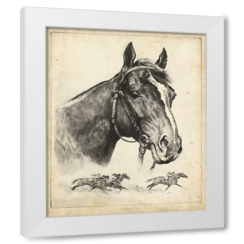 Gallant Fox White Modern Wood Framed Art Print by Palenske, R.H.