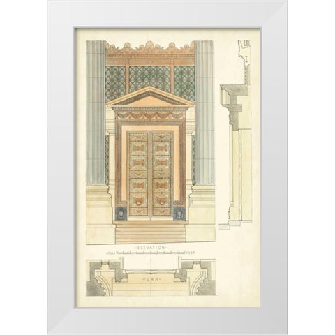 Architects Plan II White Modern Wood Framed Art Print by Vision Studio