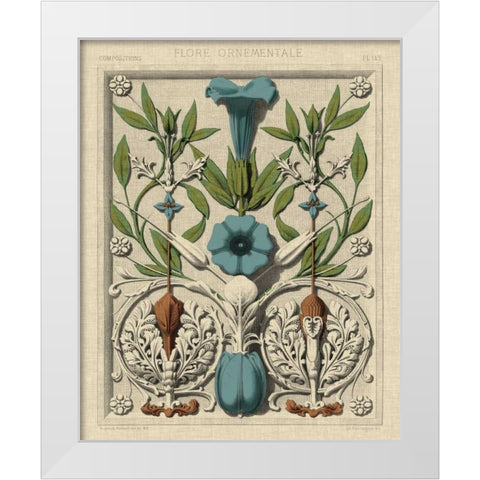 Decorative Flourish I White Modern Wood Framed Art Print by Vision Studio