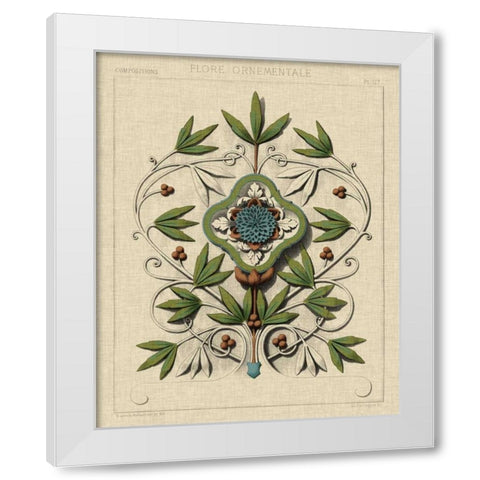 Decorative Flourish IV White Modern Wood Framed Art Print by Vision Studio