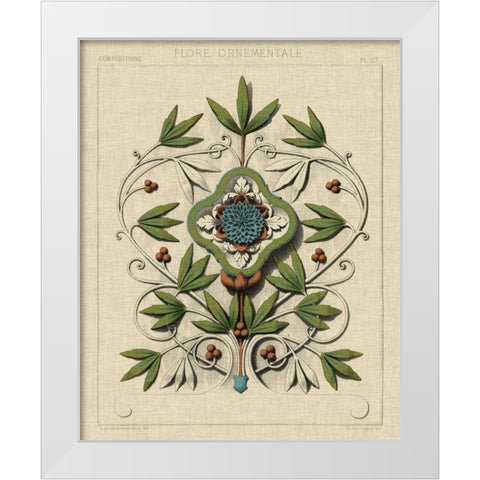 Decorative Flourish IV White Modern Wood Framed Art Print by Vision Studio