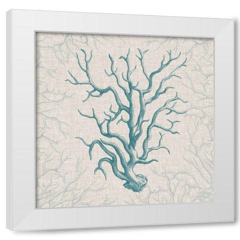 Coral Motif II White Modern Wood Framed Art Print by Vision Studio