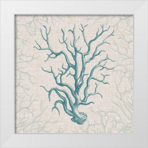 Coral Motif II White Modern Wood Framed Art Print by Vision Studio