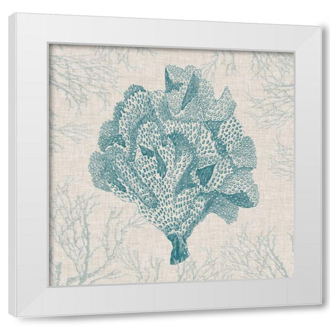 Coral Motif IV White Modern Wood Framed Art Print by Vision Studio