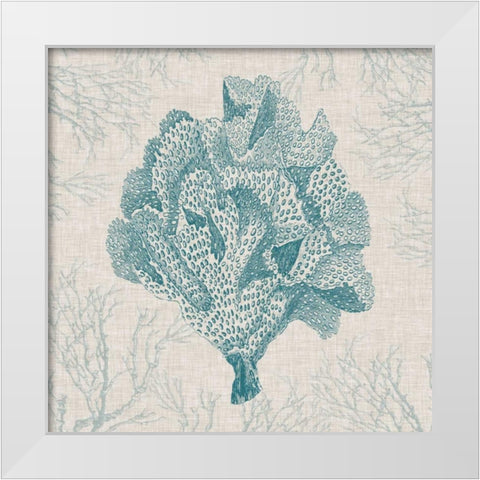 Coral Motif IV White Modern Wood Framed Art Print by Vision Studio