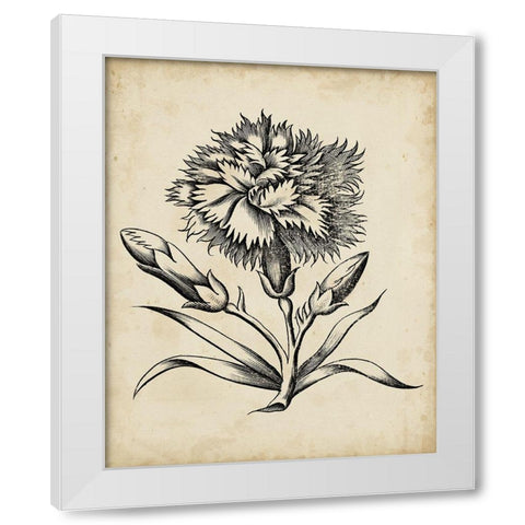 Distinguished Floral III White Modern Wood Framed Art Print by Vision Studio