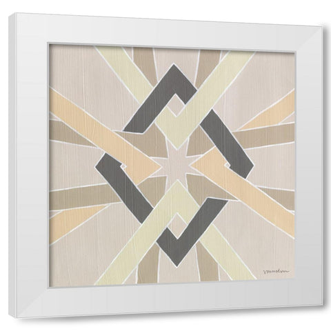 Non-Embellished Deco Stitch III White Modern Wood Framed Art Print by Lam, Vanna