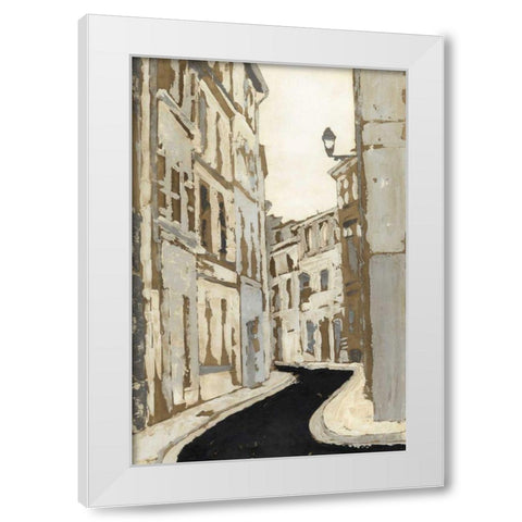 Non-Embellished Streets of Paris II White Modern Wood Framed Art Print by Meagher, Megan