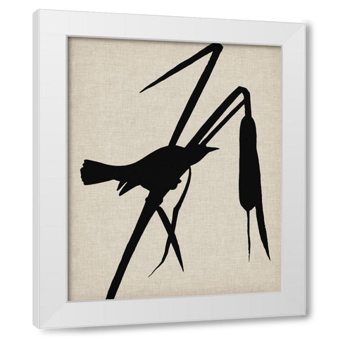 Audubon Silhouette II White Modern Wood Framed Art Print by Vision Studio
