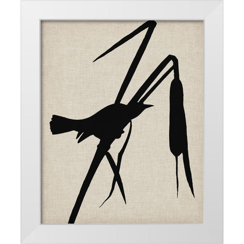 Audubon Silhouette II White Modern Wood Framed Art Print by Vision Studio