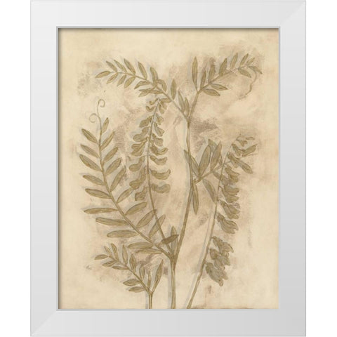 Gilded Foliage I White Modern Wood Framed Art Print by Meagher, Megan