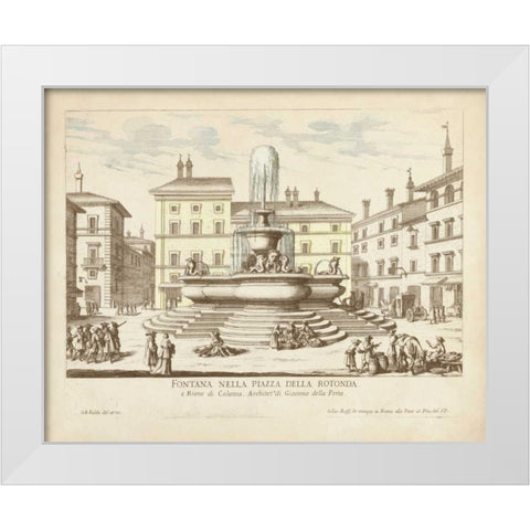Fountains of Rome II White Modern Wood Framed Art Print by Vision Studio