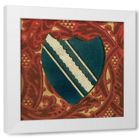 Noble Crest IX White Modern Wood Framed Art Print by Vision Studio