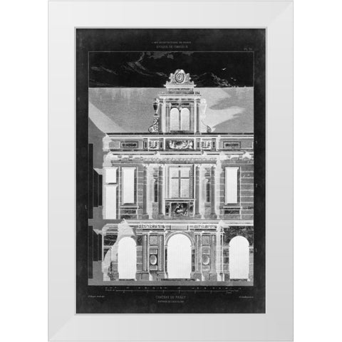 Graphic Facade I White Modern Wood Framed Art Print by Vision Studio