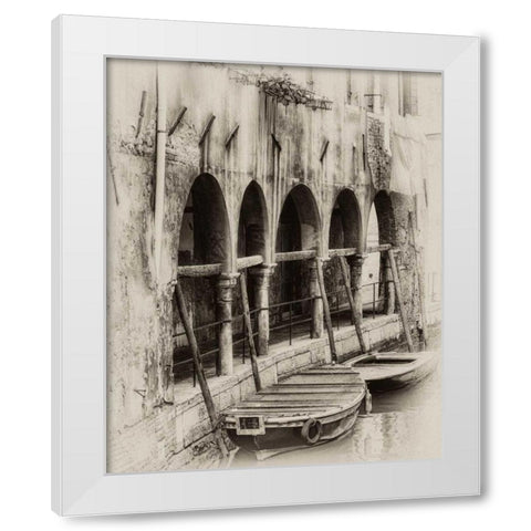 Hanging Laundry Sepia White Modern Wood Framed Art Print by Head, Danny