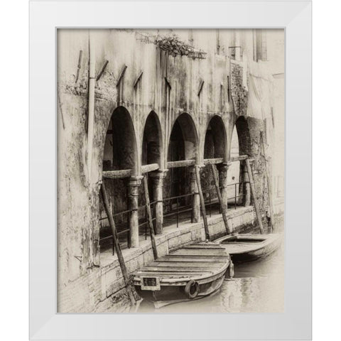 Hanging Laundry Sepia White Modern Wood Framed Art Print by Head, Danny
