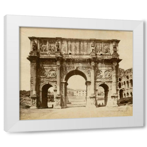 The Arch of Constantine White Modern Wood Framed Art Print by Brogi, Giacomo