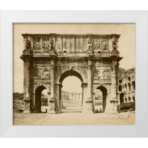 The Arch of Constantine White Modern Wood Framed Art Print by Brogi, Giacomo