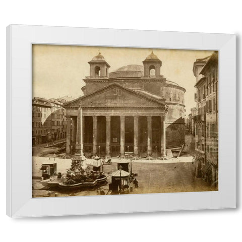 The Pantheon White Modern Wood Framed Art Print by Brogi, Giacomo