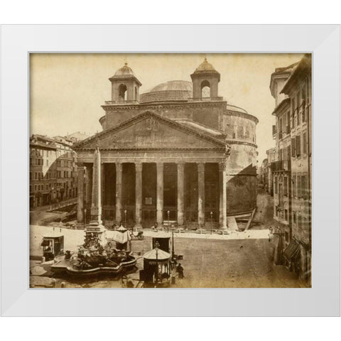 The Pantheon White Modern Wood Framed Art Print by Brogi, Giacomo