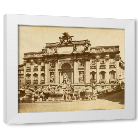 The Trevi Fountain White Modern Wood Framed Art Print by Brogi, Giacomo