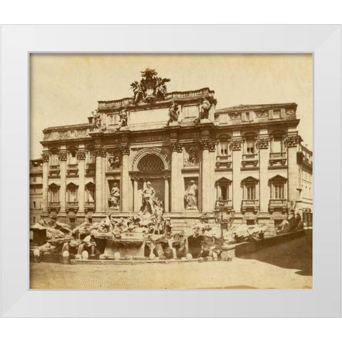 The Trevi Fountain White Modern Wood Framed Art Print by Brogi, Giacomo