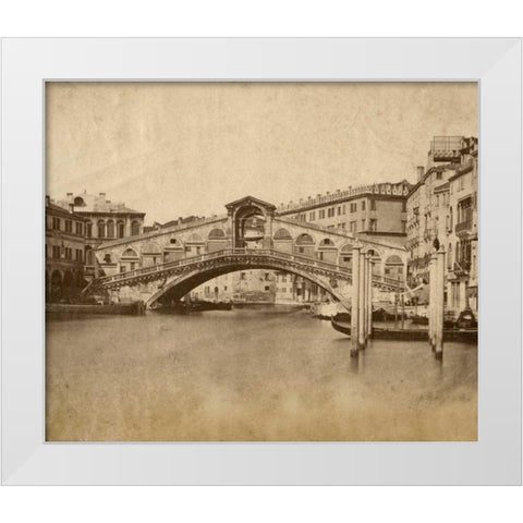 Venice White Modern Wood Framed Art Print by Brogi, Giacomo