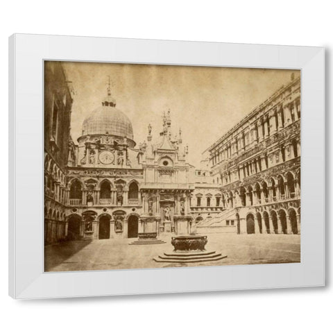 Doges Palace White Modern Wood Framed Art Print by Brogi, Giacomo