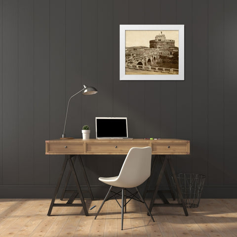 Caste of St. Angelo White Modern Wood Framed Art Print by Brogi, Giacomo