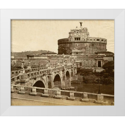 Caste of St. Angelo White Modern Wood Framed Art Print by Brogi, Giacomo