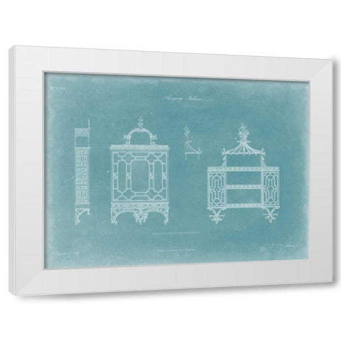 Hanging Shelves I White Modern Wood Framed Art Print by Chippendale, Thomas