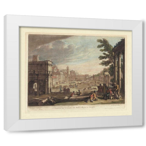 Italian View II White Modern Wood Framed Art Print by Lorrain, Claude