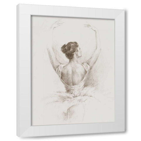 Dance Study I White Modern Wood Framed Art Print by Harper, Ethan
