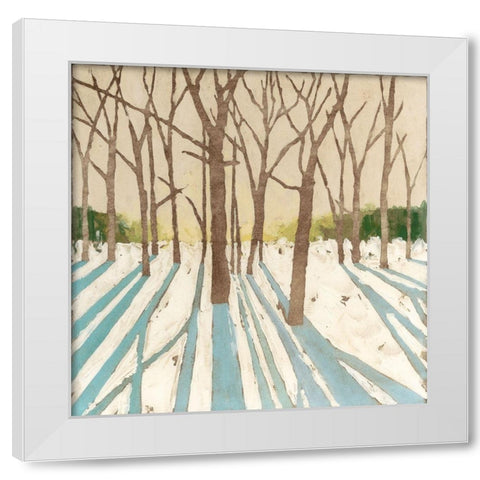 Winter Shadows I White Modern Wood Framed Art Print by Meagher, Megan