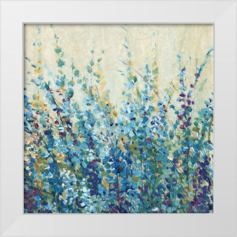 Shades of Blue I White Modern Wood Framed Art Print by OToole, Tim