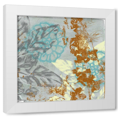 Tropical Interplay II White Modern Wood Framed Art Print by Goldberger, Jennifer