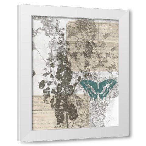 A Touch of Teal II White Modern Wood Framed Art Print by Goldberger, Jennifer