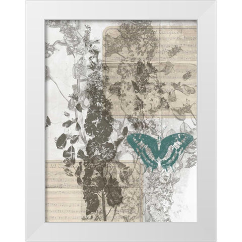 A Touch of Teal II White Modern Wood Framed Art Print by Goldberger, Jennifer