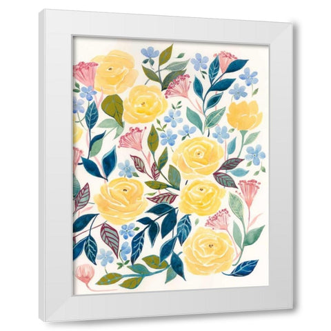 Unbound Blossoms II White Modern Wood Framed Art Print by Popp, Grace