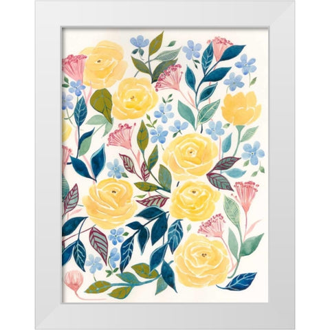 Unbound Blossoms II White Modern Wood Framed Art Print by Popp, Grace